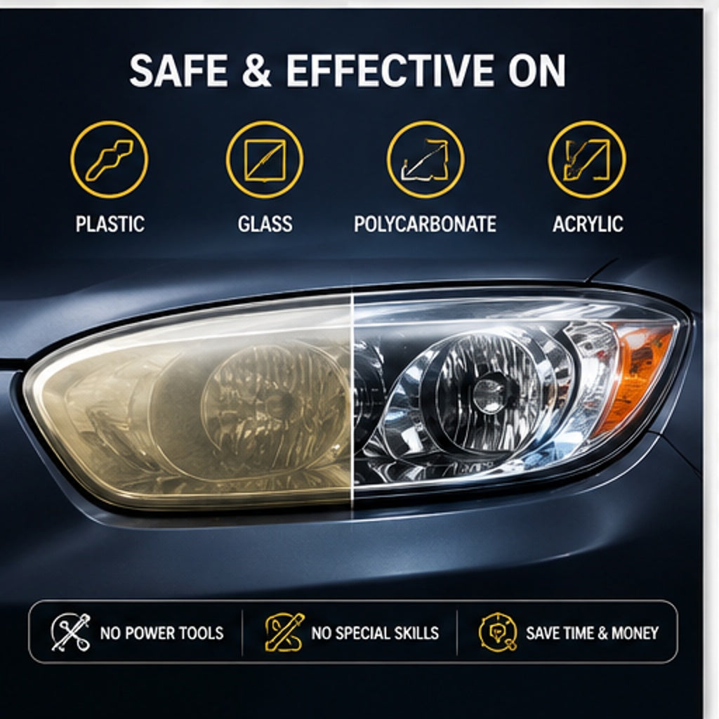 Restored headlight visibility with ODALIT restoration kit